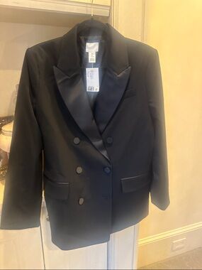 H&M OVERSIZED TUXEDO BLASER SUZE SMALL NEW WITH TAGS